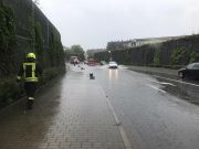 Straße überflutet