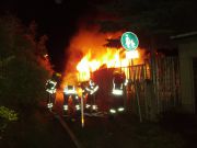 Brand - Gartenlaube
