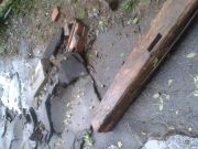 Straßenbelag unterspült